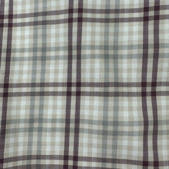 Nordstrom Trim Fit Button Down Dress Shirt Beige and Red Plaid Size S - Picture 6 of 9